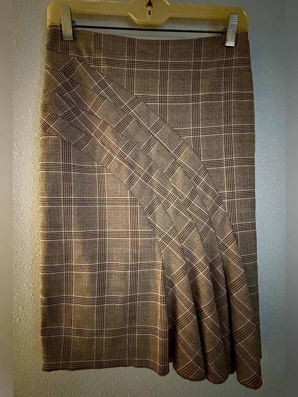 United Colors of Benetton Plaid Midi Pencil Skirt